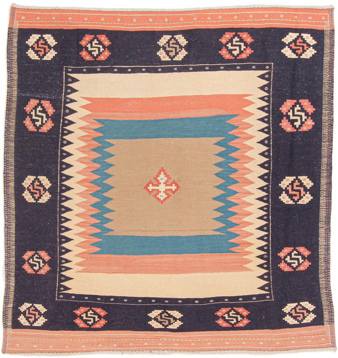 Persian Rug Kilim Fars 136x131 136x131, Persian Rug Woven by hand