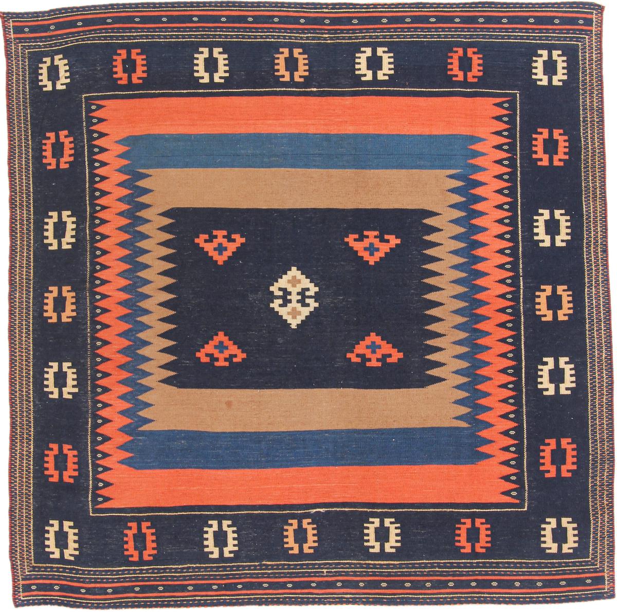  ペルシャ絨毯 キリム Fars 147x146 147x146,  ペルシャ絨毯 手織り