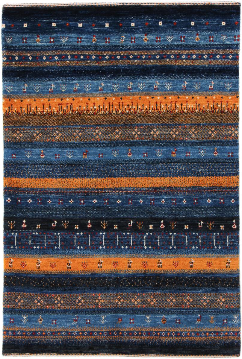 Tapis persan Persan Gabbeh Loribaft Nowbaft 4'1"x2'9" 4'1"x2'9", Tapis persan Noué à la main