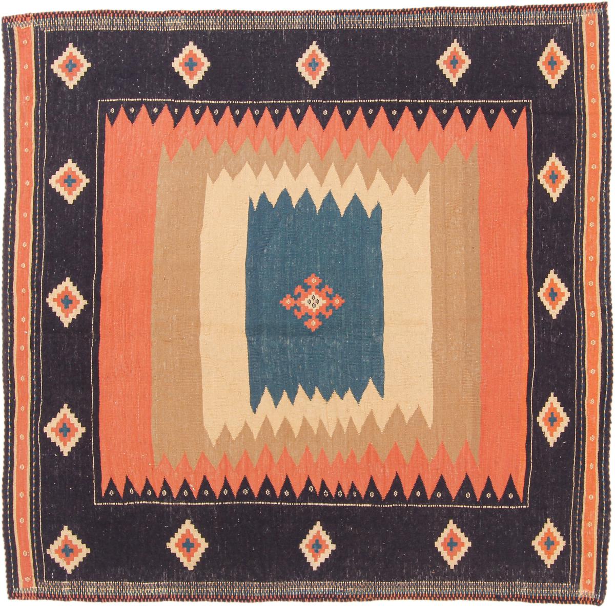 Tappeto persiano Kilim Fars 139x137 139x137, Tappeto persiano Tessuto a mano