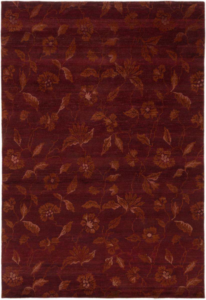 Indo rug Sadraa 8'11"x6'2" 8'11"x6'2", Persian Rug Knotted by hand