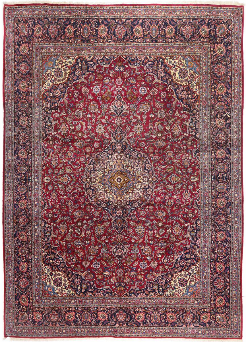 Tapis persan Kashan Antique 13'9"x9'10" 13'9"x9'10", Tapis persan Noué à la main