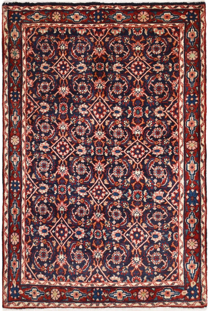 Persian Rug Hamadan 3'5"x2'3" 3'5"x2'3", Persian Rug Knotted by hand