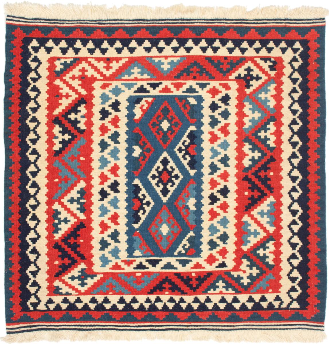 Tapis persan Kilim Fars 103x101 103x101, Tapis persan Tissé à la main