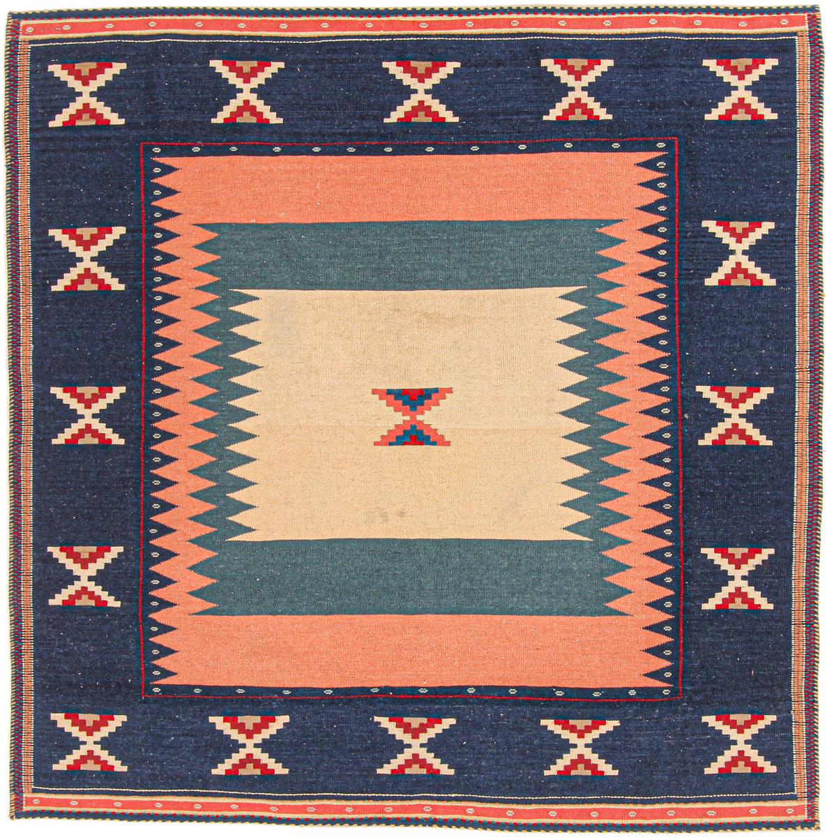 Persian Rug Kilim Fars 144x143 144x143, Persian Rug Woven by hand