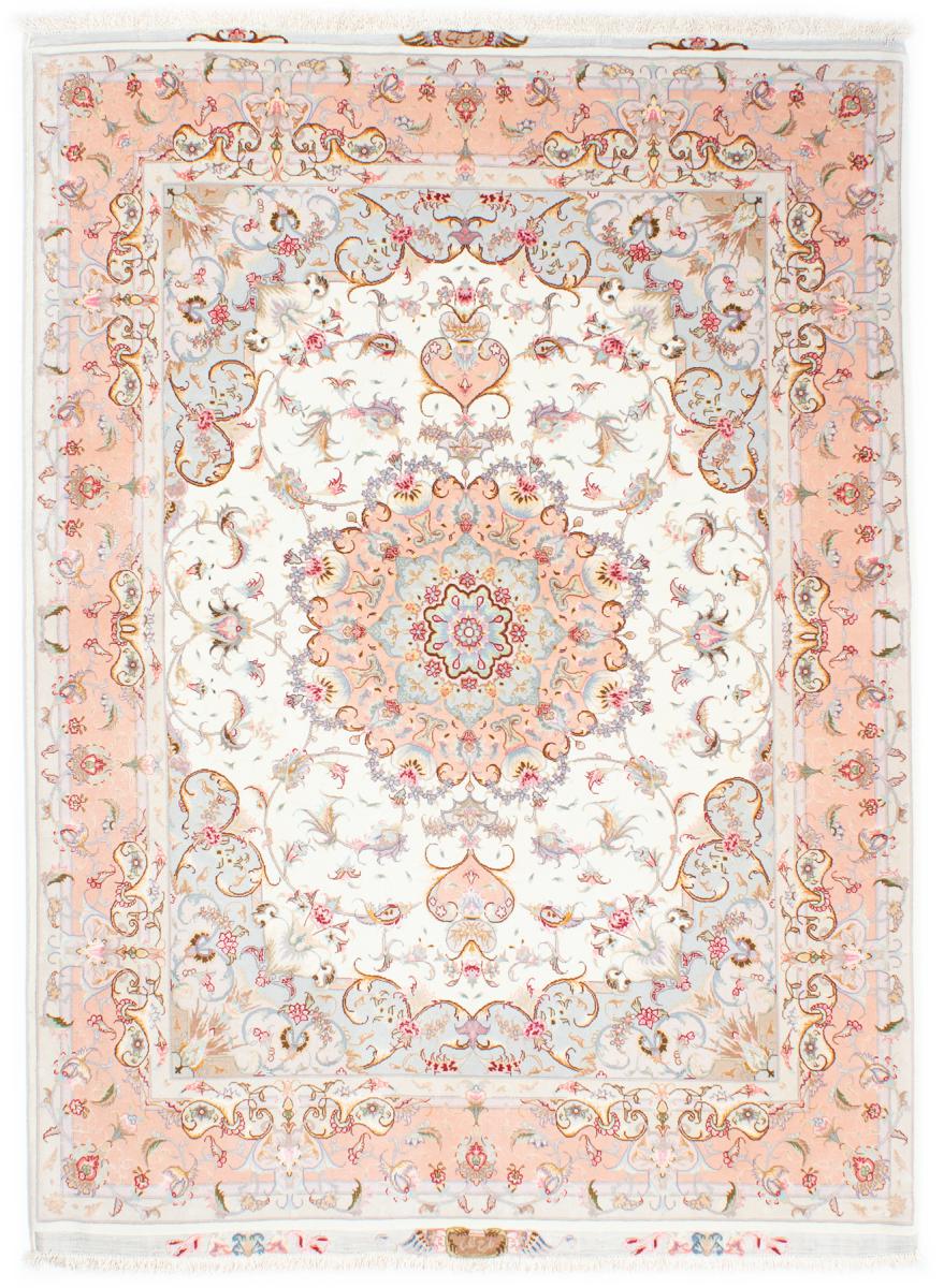 Tapis persan Tabriz 50Raj Chaîne de Soie 204x153 204x153, Tapis persan Noué à la main