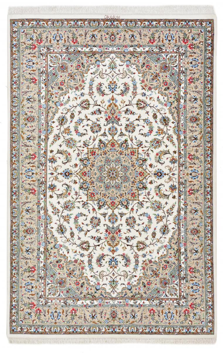 Persian Rug Qum Silk 6'6"x4'2" 6'6"x4'2", Persian Rug Knotted by hand