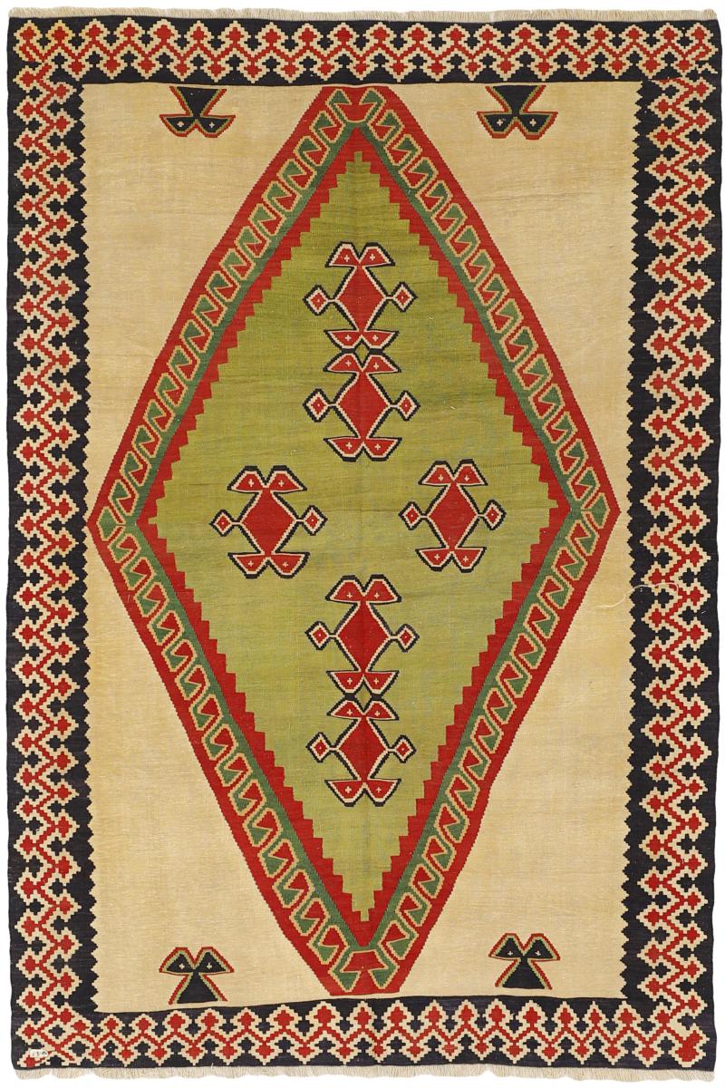 Persian Rug Kilim Fars 7'9"x5'3" 7'9"x5'3", Persian Rug Woven by hand