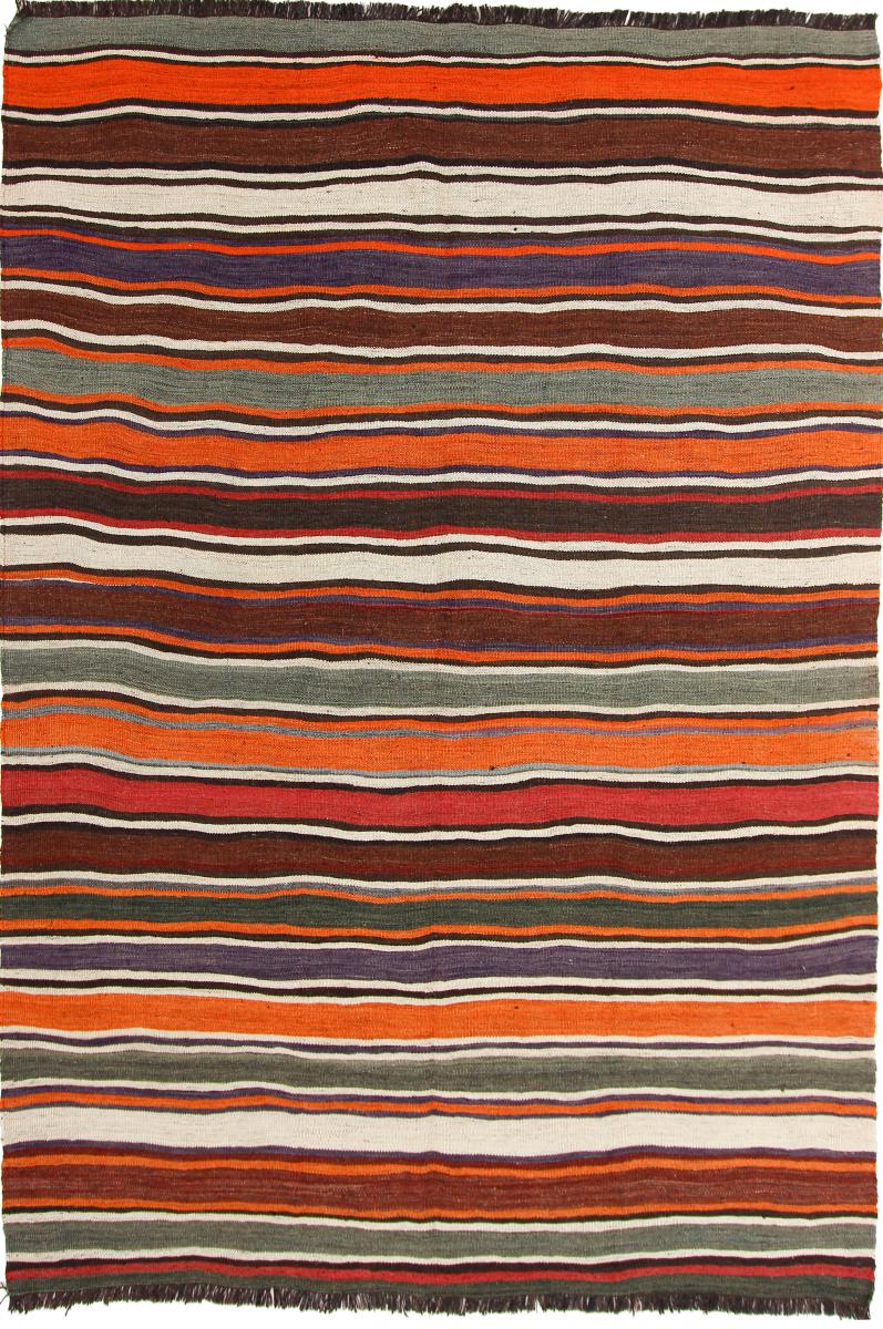 Tapis persan Kilim Fars Antique 277x187 277x187, Tapis persan Tissé à la main