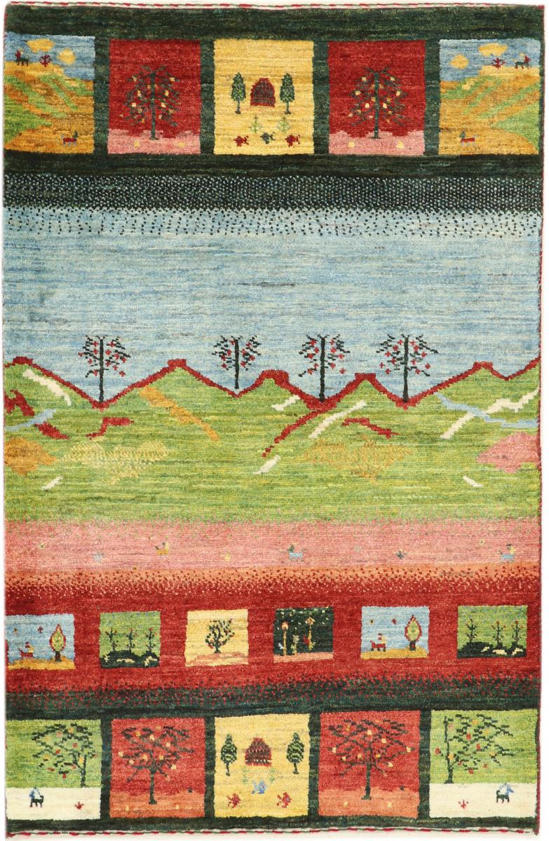 Persisk teppe Persia Gabbeh Loribaft Nature 125x83 125x83, Persisk teppe Knyttet for hånd