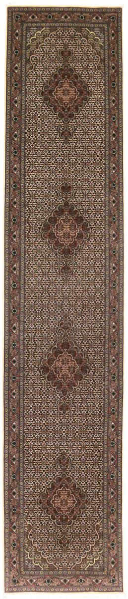 Persian Rug Tabriz Mahi 13'2"x2'7" 13'2"x2'7", Persian Rug Knotted by hand