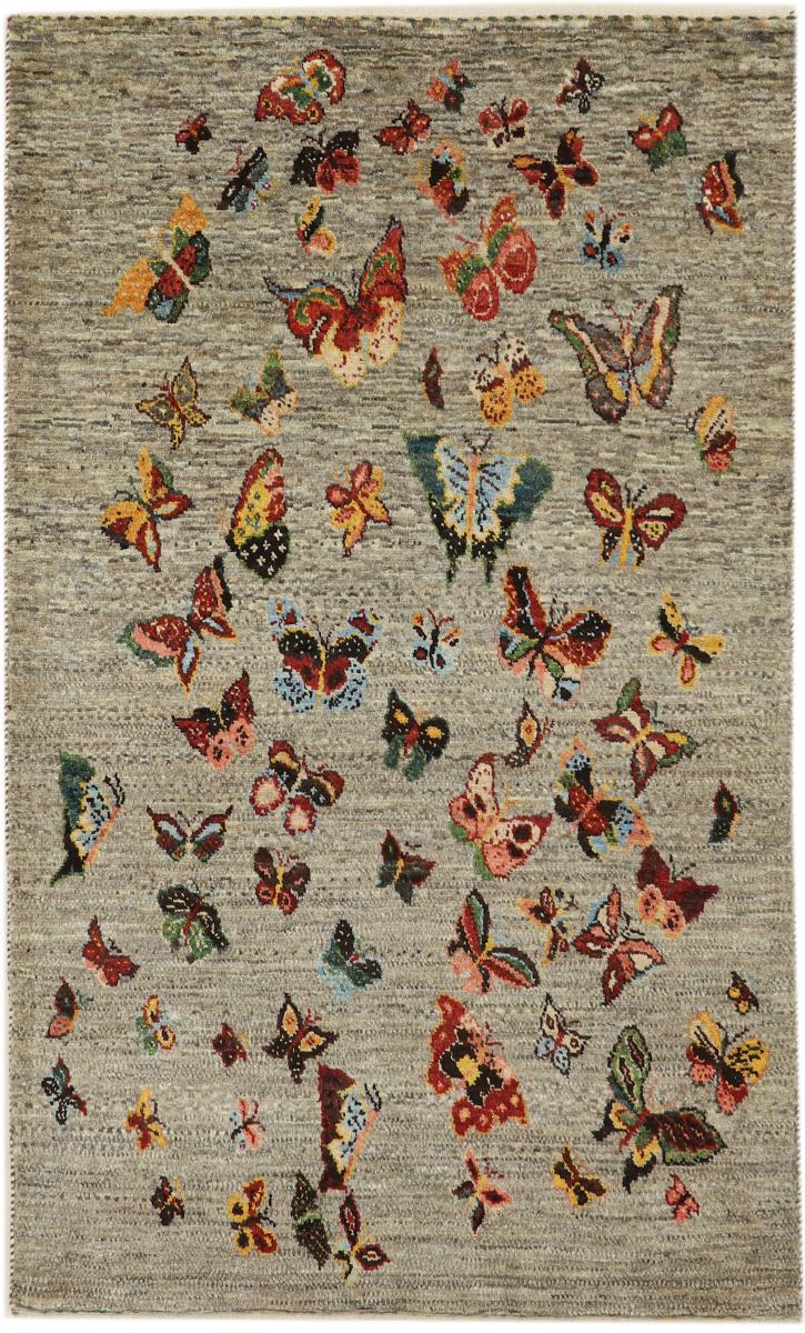 Tappeto persiano Persia Gabbeh Loribaft Nature 4'5"x2'8" 4'5"x2'8", Tappeto persiano Annodato a mano