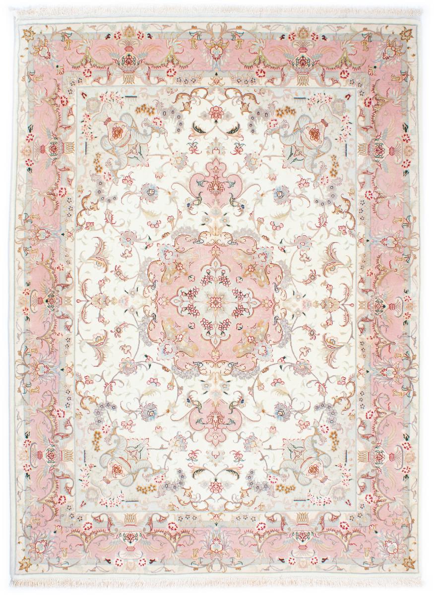 Tapis persan Tabriz 50Raj Chaîne de Soie 205x152 205x152, Tapis persan Noué à la main