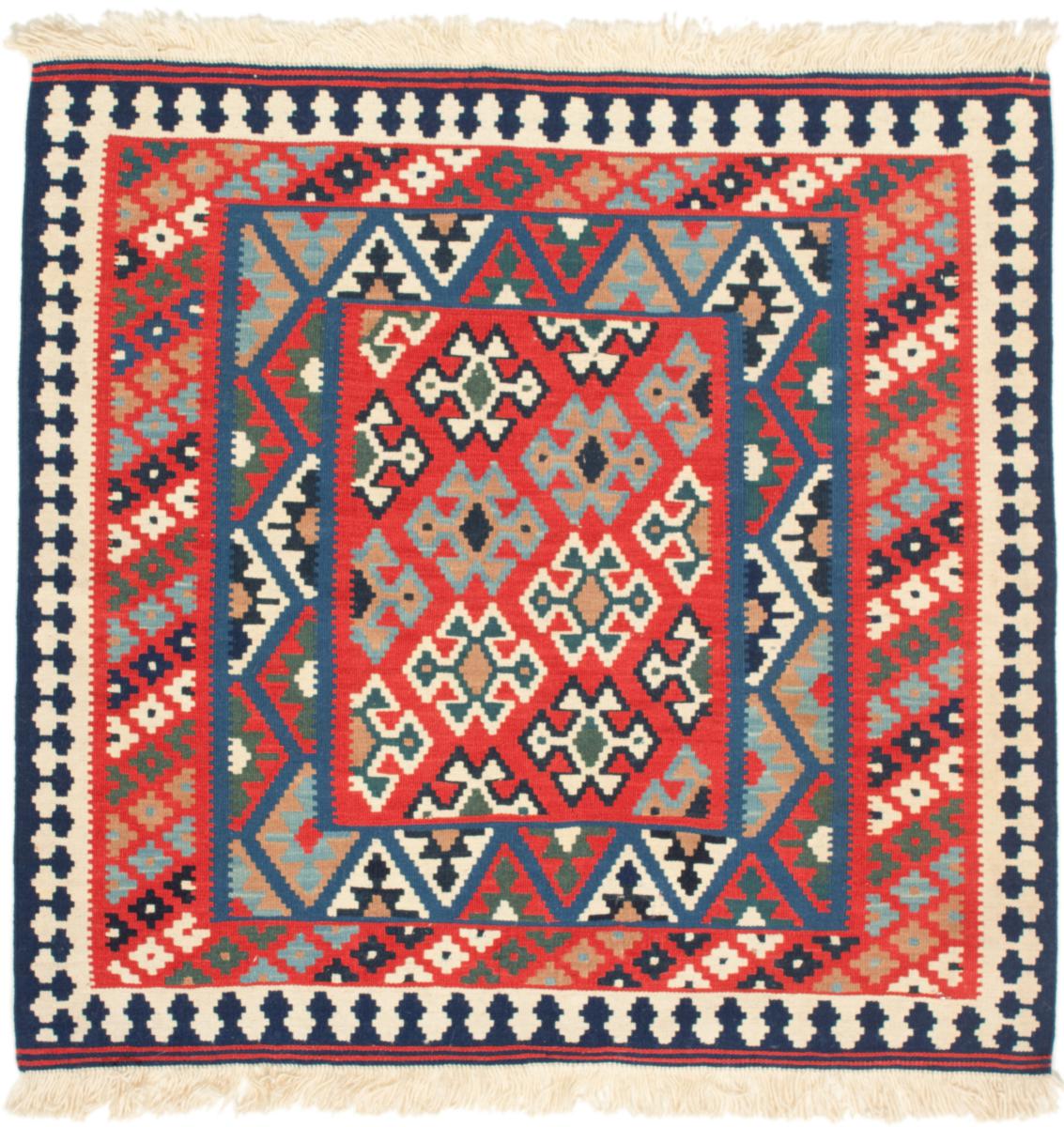 Persian Rug Kilim Fars 3'6"x3'4" 3'6"x3'4", Persian Rug Woven by hand