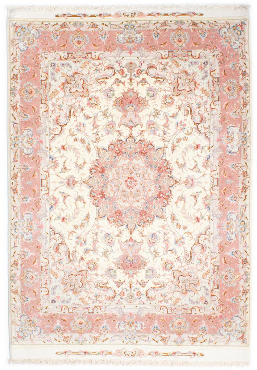 Tapis persan Tabriz 50Raj Chaîne de Soie 204x155 204x155, Tapis persan Noué à la main