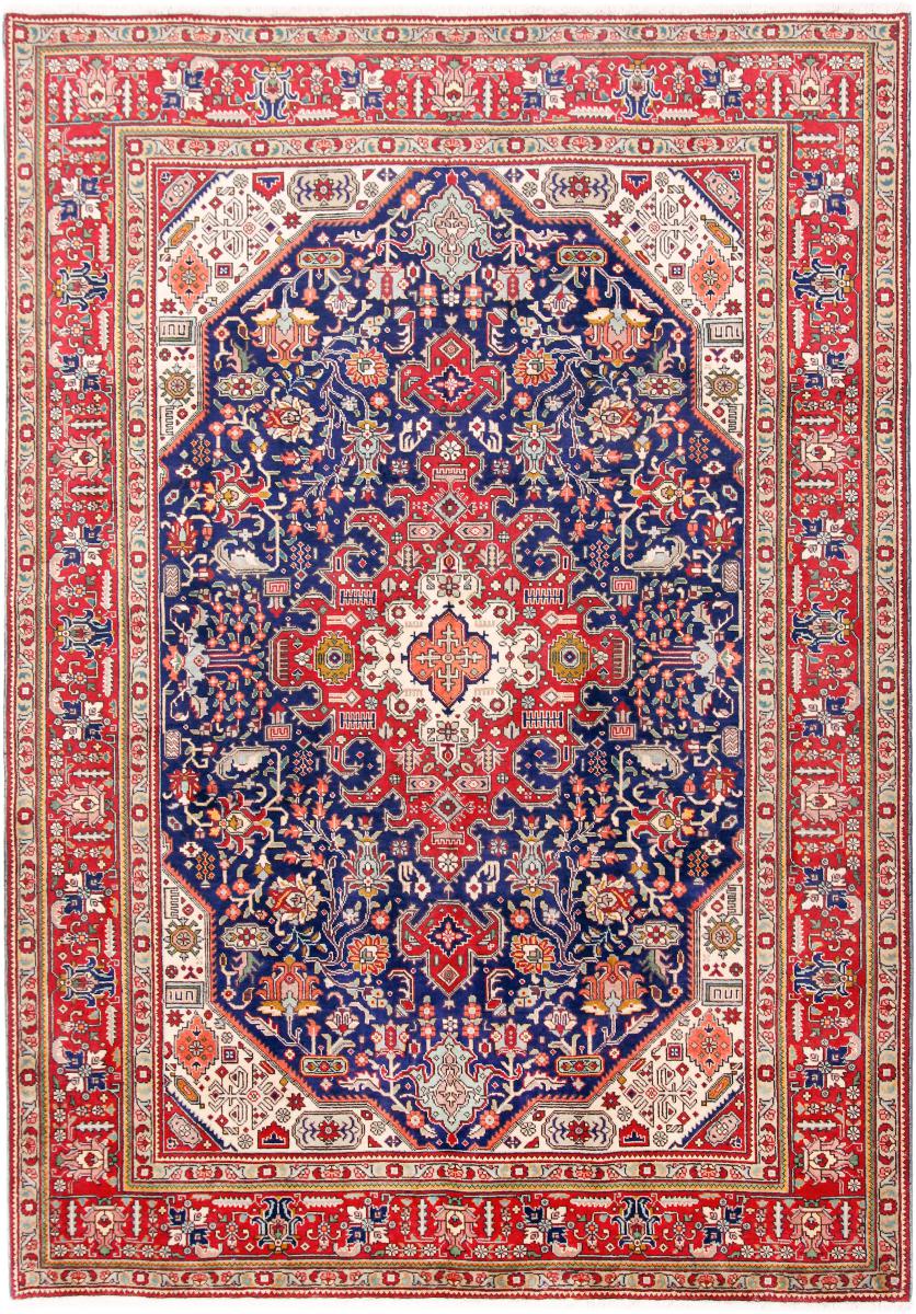 Persian Rug Tabriz 9'9"x6'9" 9'9"x6'9", Persian Rug Knotted by hand