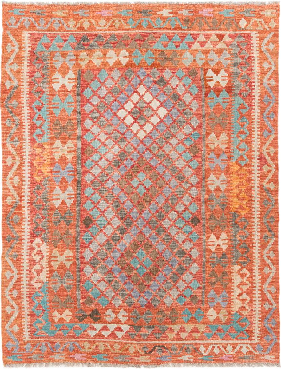 Afghaans tapijt Kilim Afghan 196x154 196x154, Perzisch tapijt Handgeweven