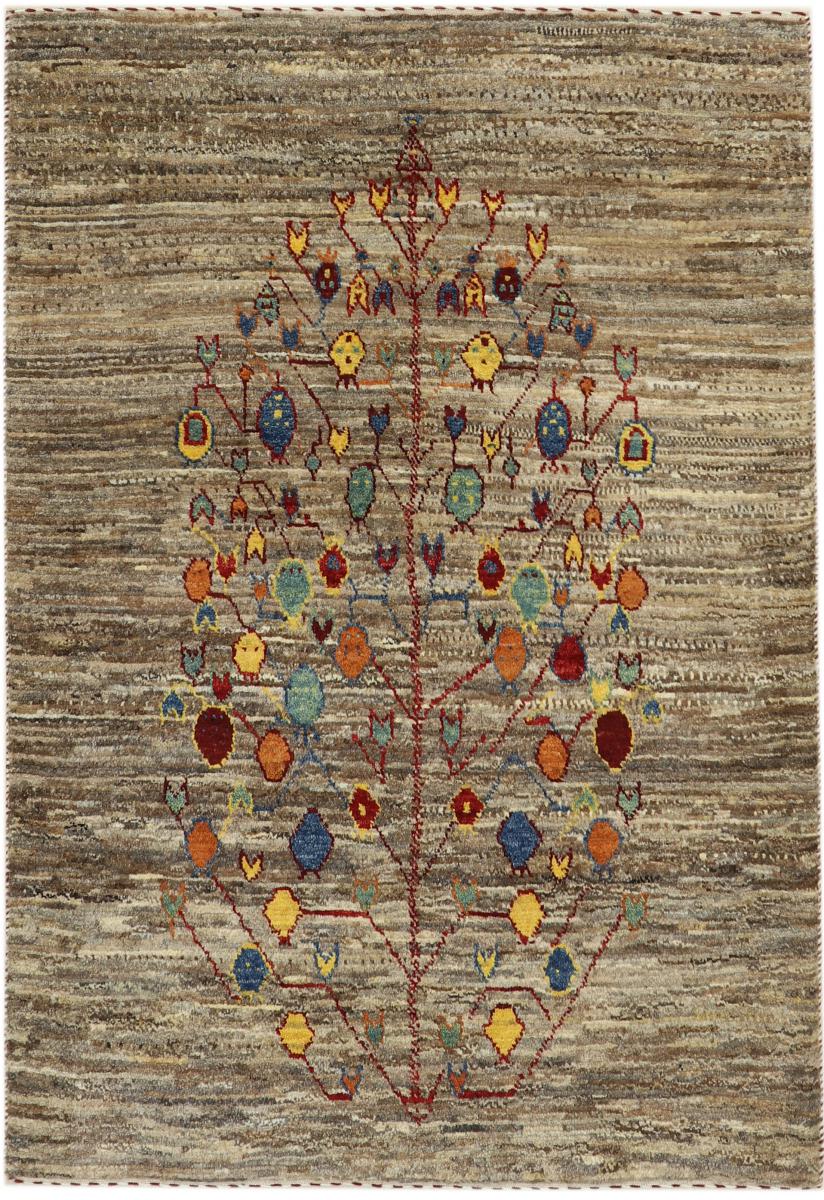 Persian Rug Persian Gabbeh Loribaft Nature 3'11"x2'9" 3'11"x2'9", Persian Rug Knotted by hand