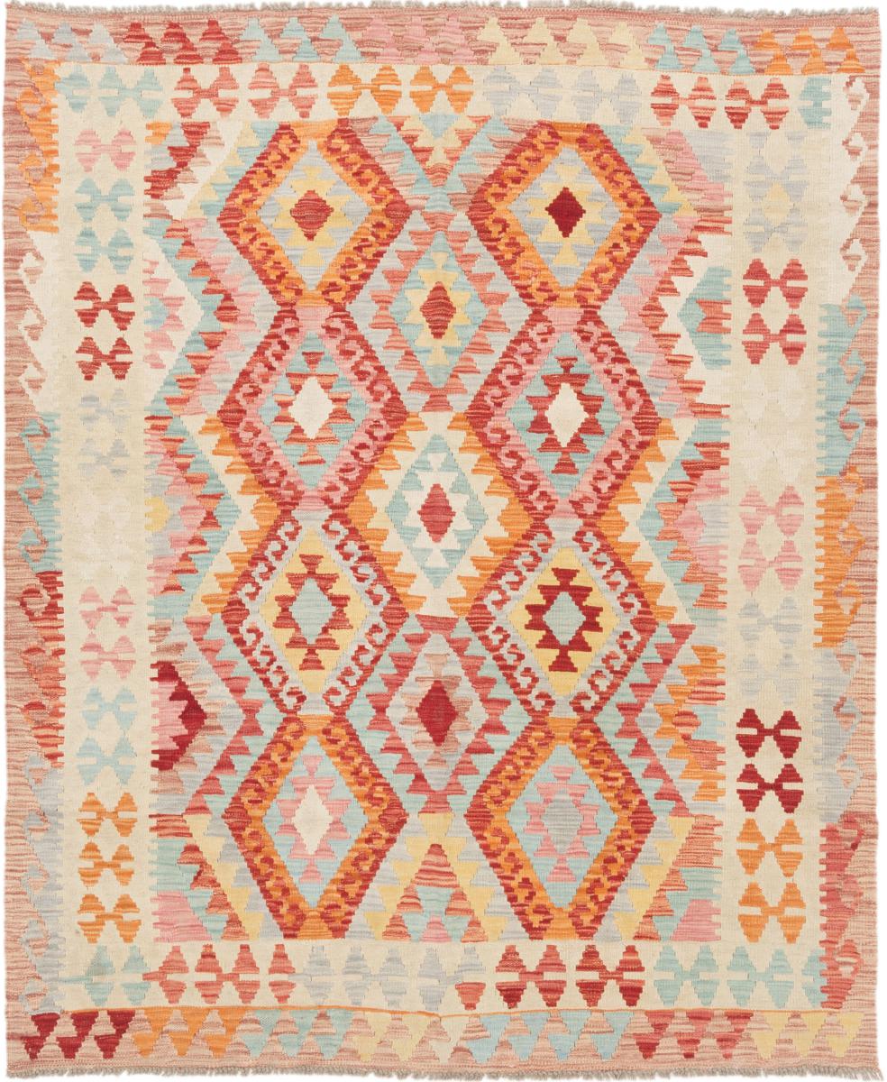 Afghanischer Teppich Kelim Afghan 199x164 199x164, Perserteppich Handgewebt