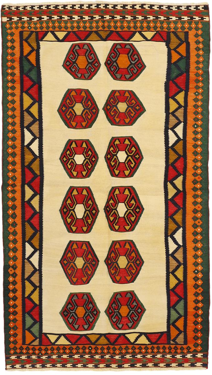 Tapis persan Kilim Fars 7'9"x4'5" 7'9"x4'5", Tapis persan Tissé à la main