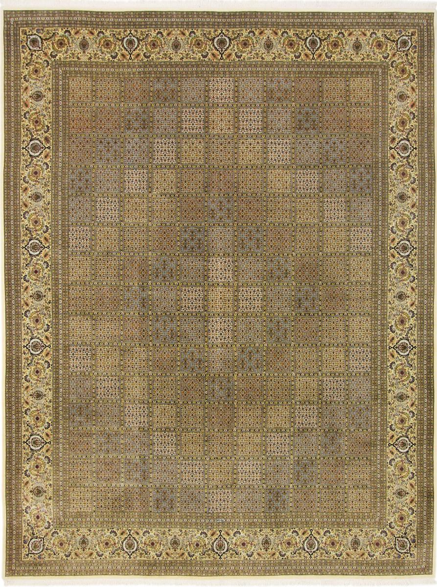 Tapis persan Tabriz Mahi Signé 395x301 395x301, Tapis persan Noué à la main