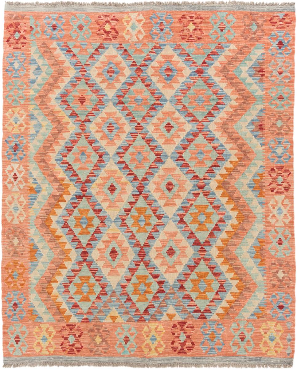 Dywan afgański Kilim Afghan 6'3"x5'2" 6'3"x5'2", Dywan perski Ręcznie tkane