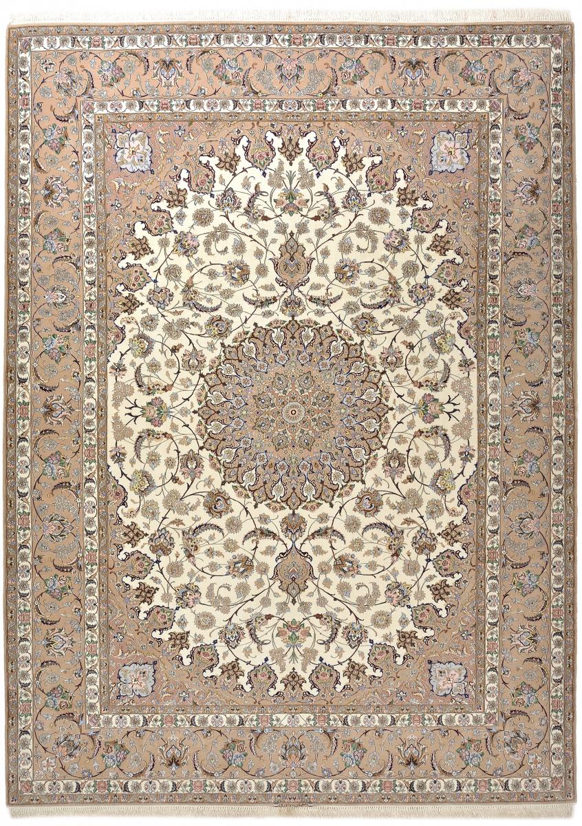 Persisk matta Isfahan Signed Davari Silkesvarp 356x259 356x259, Persisk matta Knuten för hand
