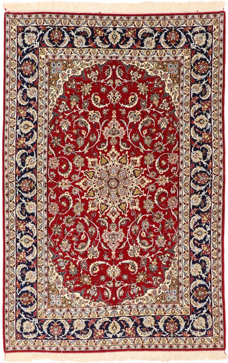 Perserteppich Isfahan Seidenkette 230x151 230x151, Perserteppich Handgeknüpft