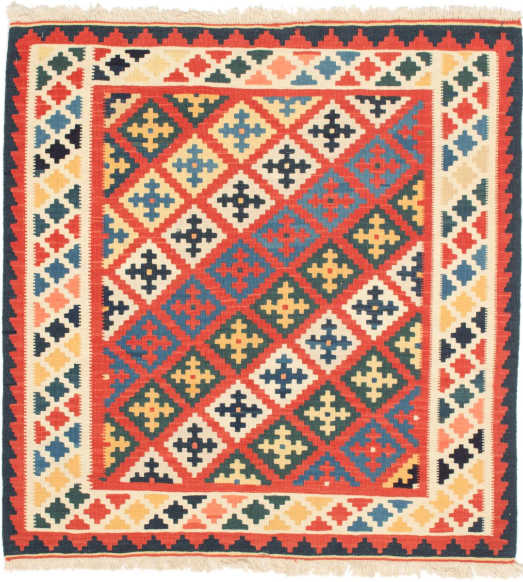 Tapis persan Kilim Fars 107x101 107x101, Tapis persan Tissé à la main