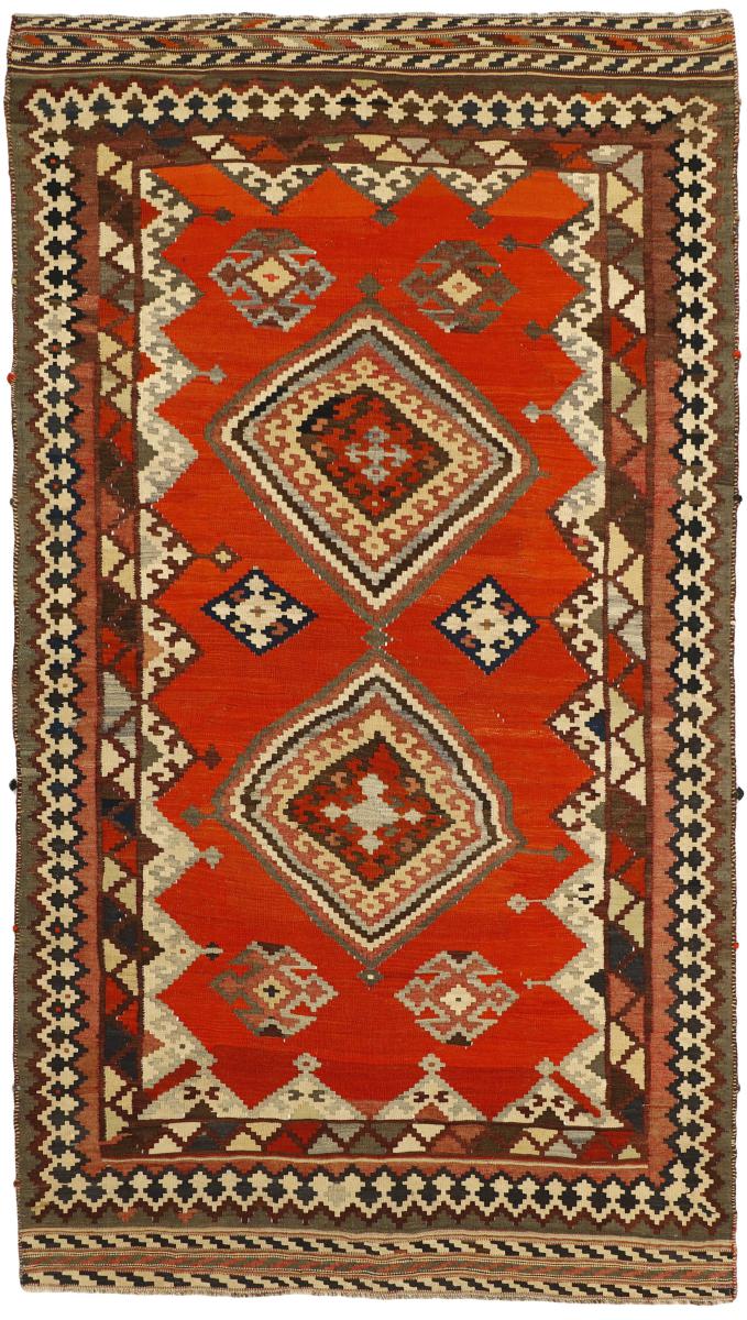 Persian Rug Kilim Fars 8'10"x4'11" 8'10"x4'11", Persian Rug Woven by hand