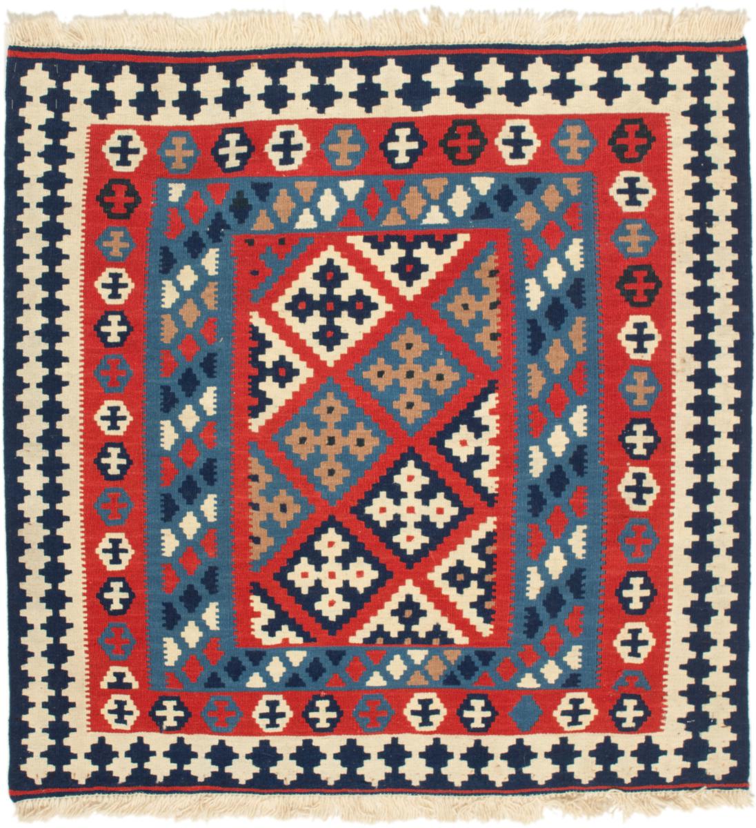 Tapis persan Kilim Fars 104x100 104x100, Tapis persan Tissé à la main