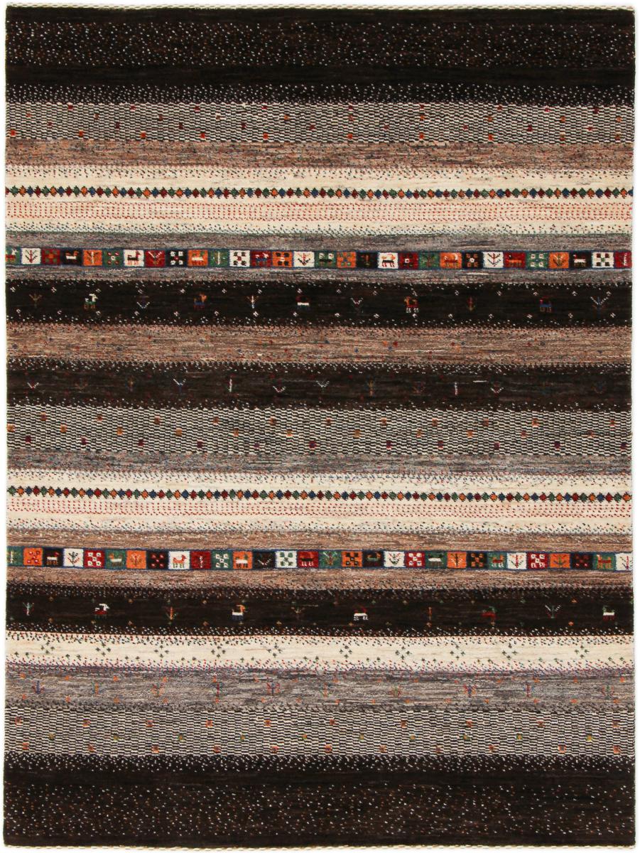 Tapis persan Persan Gabbeh Loribaft Nowbaft 198x146 198x146, Tapis persan Noué à la main