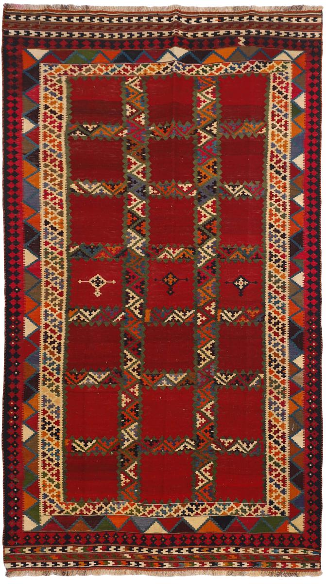  ペルシャ絨毯 キリム Fars 10'0"x5'4" 10'0"x5'4",  ペルシャ絨毯 手織り