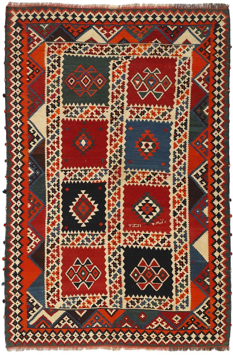 Persisk tæppe Kelim Fars 239x149 239x149, Persisk tæppe Håndvævet