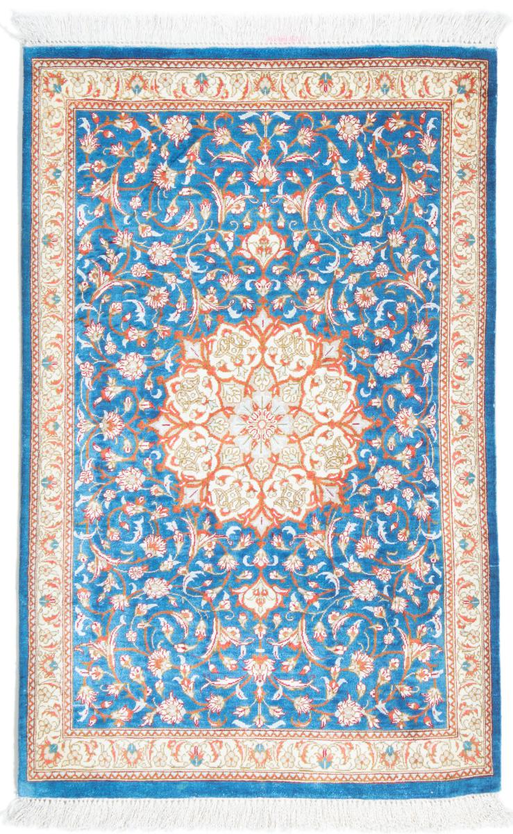 Persian Rug Qum Silk 91x58 91x58, Persian Rug Knotted by hand