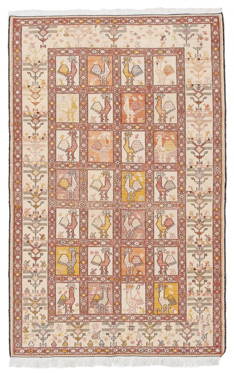  ペルシャ絨毯 キリム Fars シルク 189x121 189x121,  ペルシャ絨毯 手織り