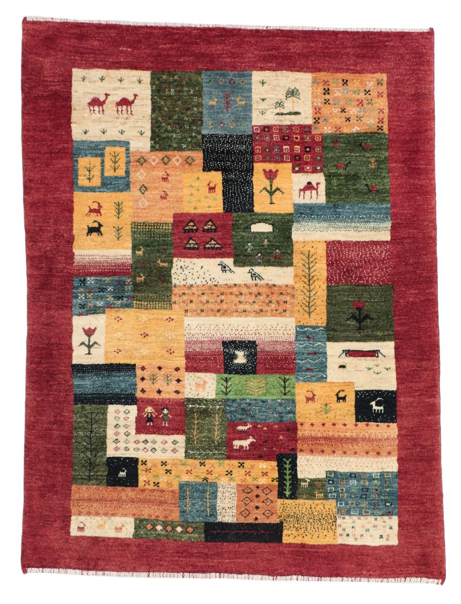 Tapis persan Persan Gabbeh Loribaft 147x109 147x109, Tapis persan Noué à la main