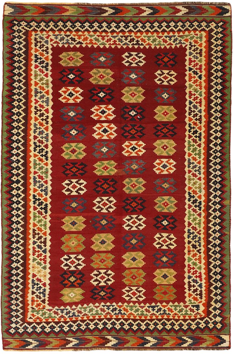  ペルシャ絨毯 キリム Fars 219x145 219x145,  ペルシャ絨毯 手織り