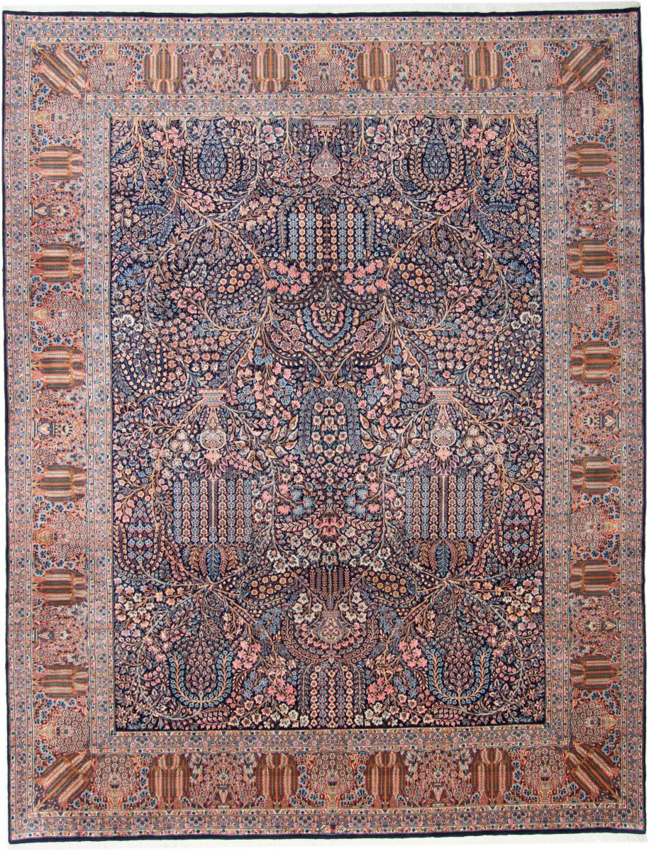 Persian Rug Kerman Rafsanjan 12'9"x9'10" 12'9"x9'10", Persian Rug Knotted by hand