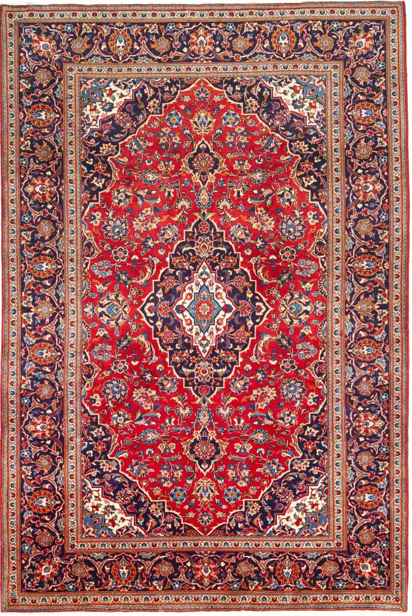 Persian Rug Keshan 9'10"x6'5" 9'10"x6'5", Persian Rug Knotted by hand