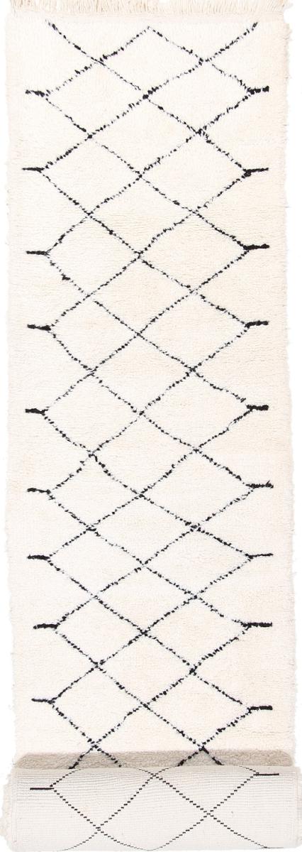 Moroccan Rug Berber Maroccan Beni Ourain 16'4"x3'2" 16'4"x3'2", Persian Rug Knotted by hand