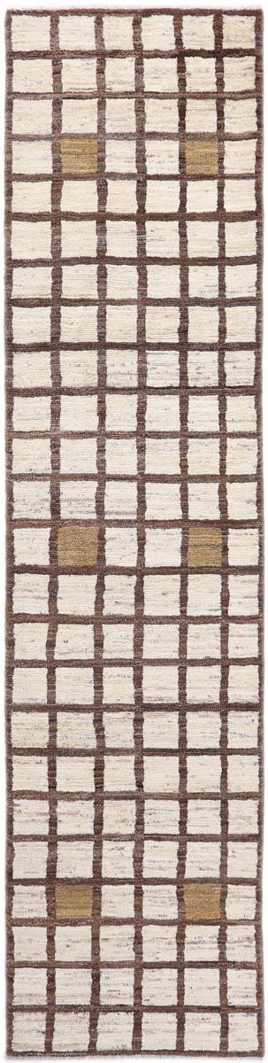 Afghanischer Teppich Berber Design 308x73 308x73, Perserteppich Handgeknüpft