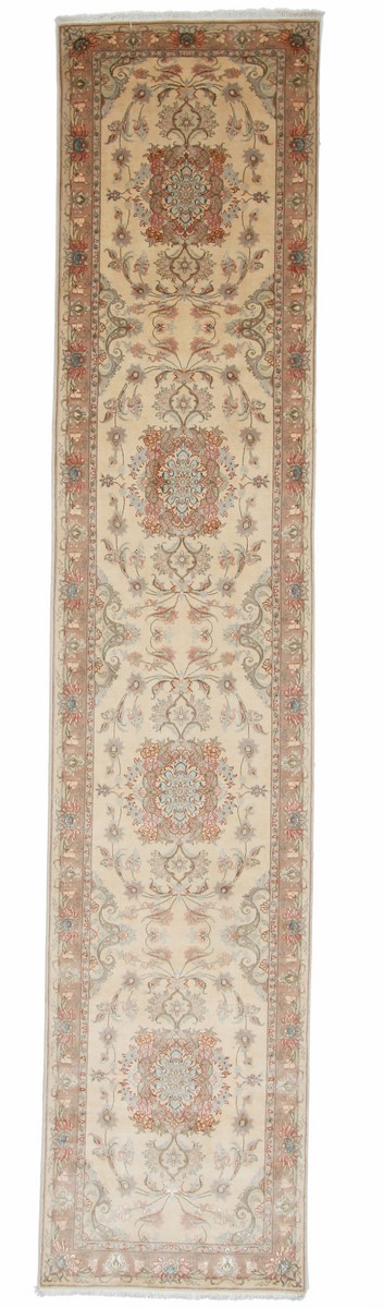 Tapete persa Tabriz 50Raj 14'0"x2'11" 14'0"x2'11", Tapete persa Atado à mão