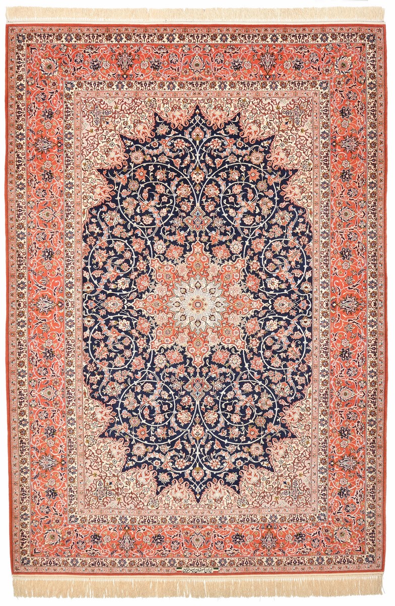 Persisk teppe Isfahan Silkerenning 303x209 303x209, Persisk teppe Knyttet for hånd