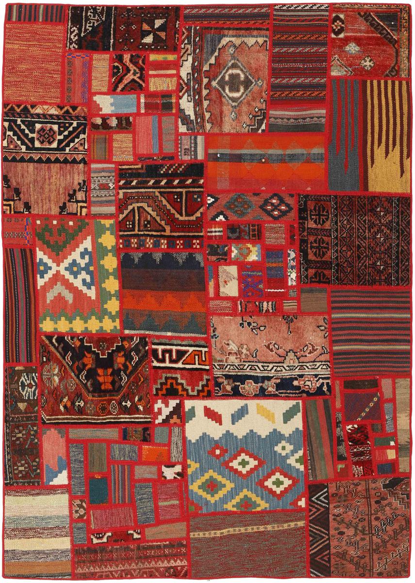 Persisk matta Kilim Patchwork 201x139 201x139, Persisk matta handvävd 