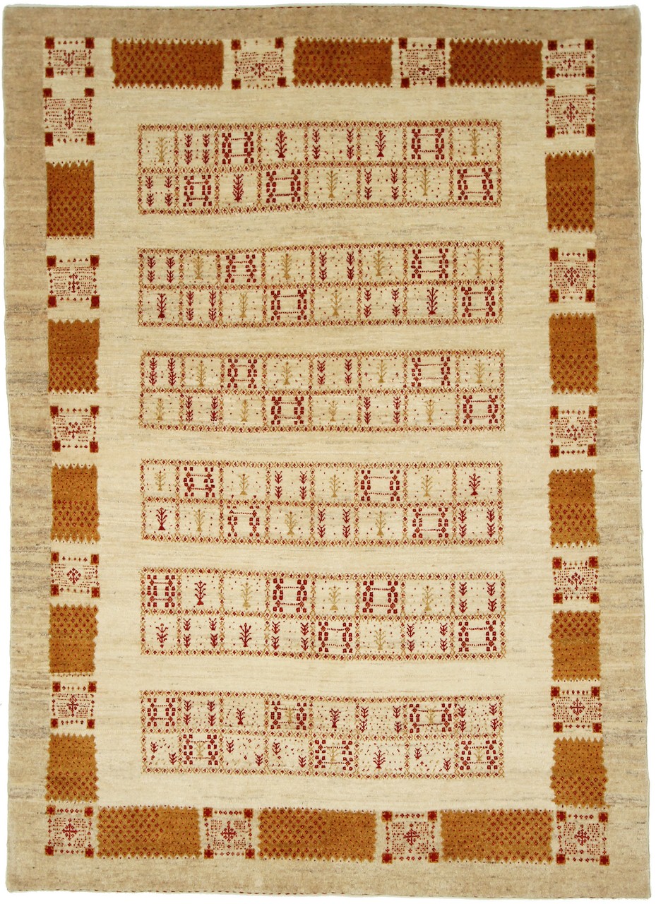 Persian Rug Persian Gabbeh Loribaft 6'9"x4'11" 6'9"x4'11", Persian Rug Knotted by hand