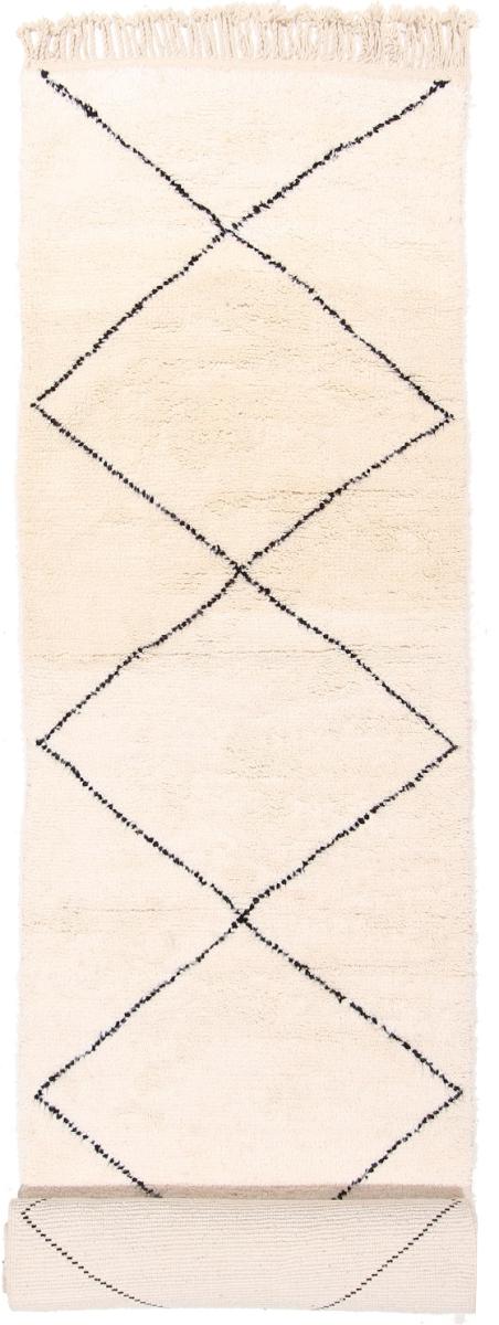 Marokkaans tapijt Berbers Maroccan Beni Ourain 13'1"x3'4" 13'1"x3'4", Perzisch tapijt Handgeknoopte