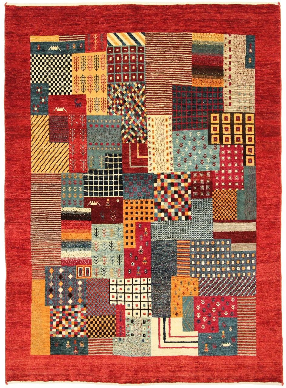 Perzisch tapijt Perzisch Gabbeh Loribaft 6'8"x4'11" 6'8"x4'11", Perzisch tapijt Handgeknoopte