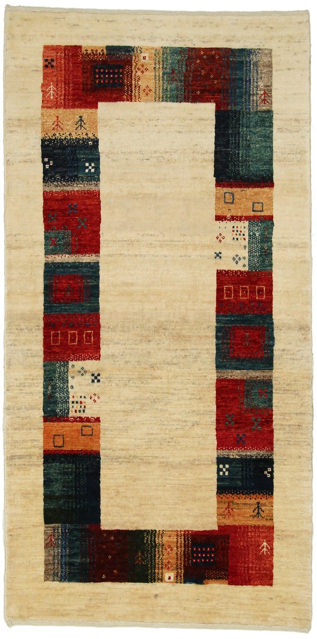  ペルシャ絨毯 ペルシャ ギャッベ ペルシャ ロリbaft 5'5"x2'9" 5'5"x2'9",  ペルシャ絨毯 手織り