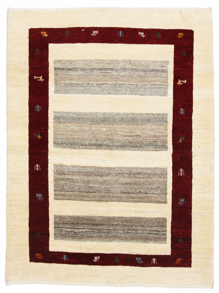 Tapis persan Persan Gabbeh Loribaft 142x108 142x108, Tapis persan Noué à la main